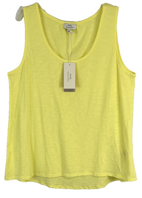 NYDJ A-Line Tank Top Yellow Sz Large Sleeveless Pull Over Womens ZV23