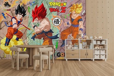 Anime Manga Collage Crossover Wallpaper Mural Removeable Washable Peel & Stick