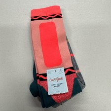 Cat  Jack Knee-High Socks Size L  3-10  2 pairs Polyester Blend