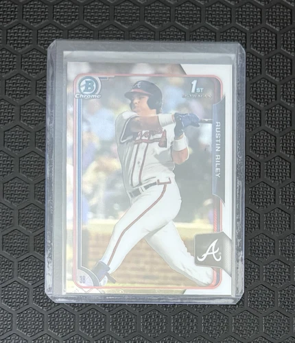 2015 1st Bowman Chrome Draft Prospect Austin Riley RC #157 Rookie Atlanta Braves