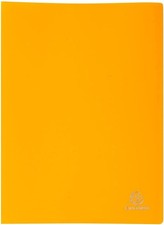 Image of Exacompta A4 Soft Cover 20 Pockets Display Book Anti-Glare Presentation Yellow
