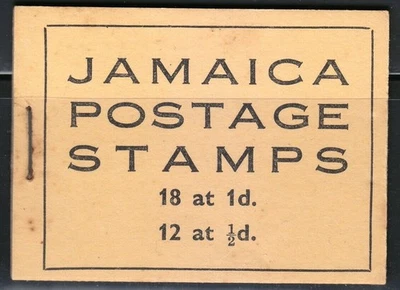 Estampillas postales de Jamaica 1947 SB10a folleto negro sobre cubierta amari... - Imagen 1 de 4