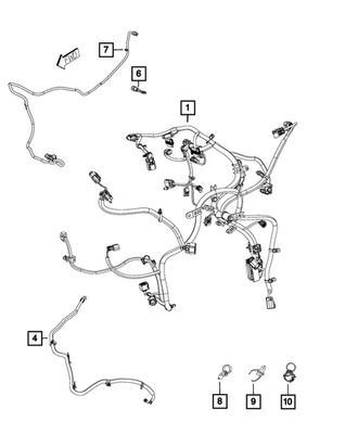 #ad Genuine Mopar Grid Heater Wiring 68447110AA $130.98
