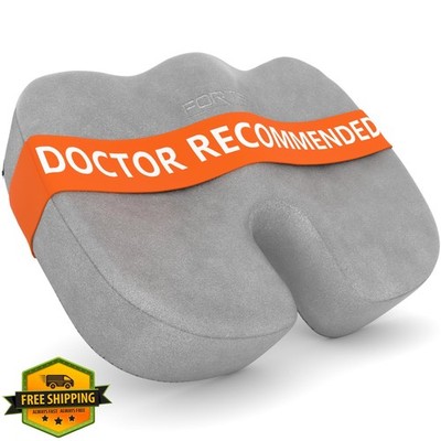 FORTEM Seat Cushion, Memory Foam Chair Pad, Back Pain Relief