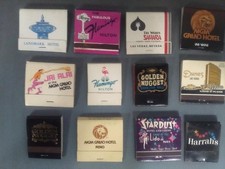 12 rare (un-used) Las Vegas match book hotels R.I.P. Stardust,Dunes,MGM,Flamingo