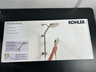 #ad Kohler Hydrorail R38001 G BN 3 in 1 Multifunction Shower System Nickel $79.99