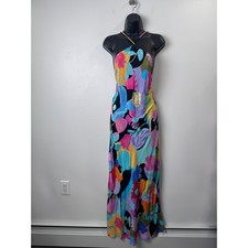 RIXO Multicolor Floral Cordy Halter Max iDress Vacation Floral Tropical XXL