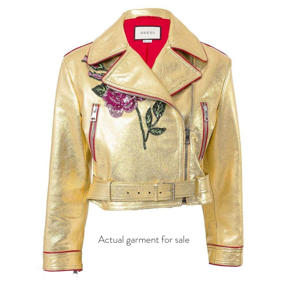 $7990 New Gucci Leather and Sequin Belt Runway Moto “LOVED $7990 New Gucci Leather and Sequin Belt Runway Moto “LOVED