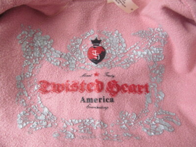 New Twisted Heart Rosy Pink Beaded Floral Embroidery Hooded