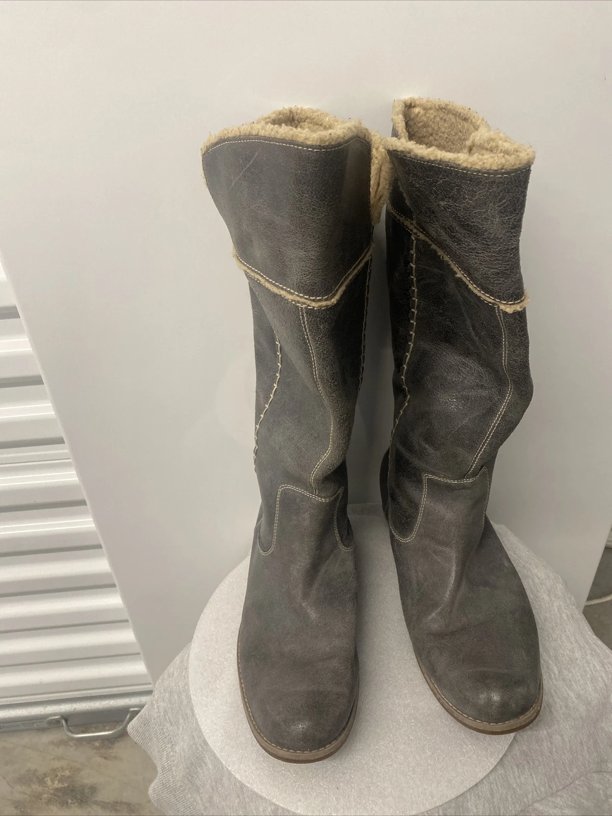 Stivali Timberland al ginocchio grigi tacco basso donna taglia 6 5 M