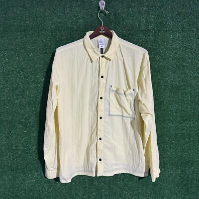 MENS NIKE TECH PACK OVERSIZED FIT REPEL UV BUTTON UP LONG SLEEVE YELLOW LRG $130