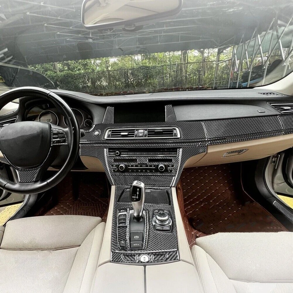 170Pcs Carbon Fiber Kits Full Interior Exterior Trim For BMW 7 Series F01 09-14 - Imagem 2 de 4