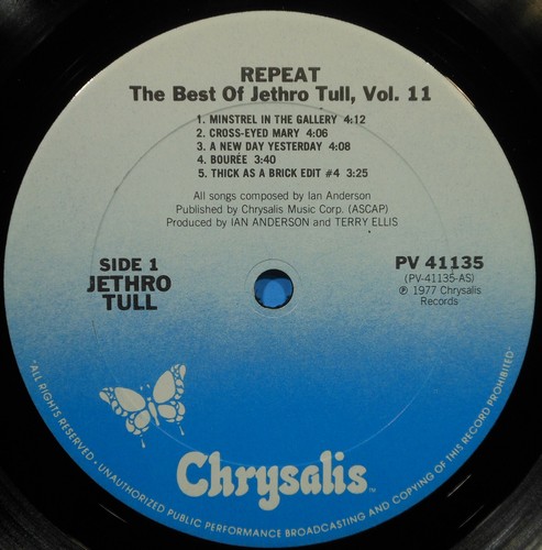 REPEAT THE BEST OF JETHRO TULL VOL II LP 1976 RE '80 GREAT CONDITION! VG++/VG+!! - Picture 5 of 6