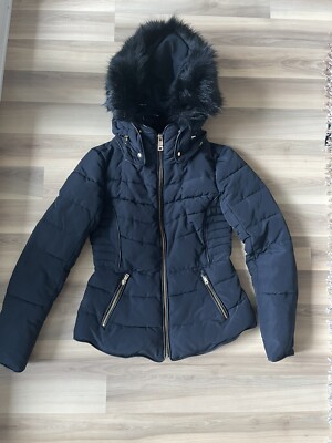 Damenmode Zara Damen Winterjacke Schwarz Zara Damen Parka