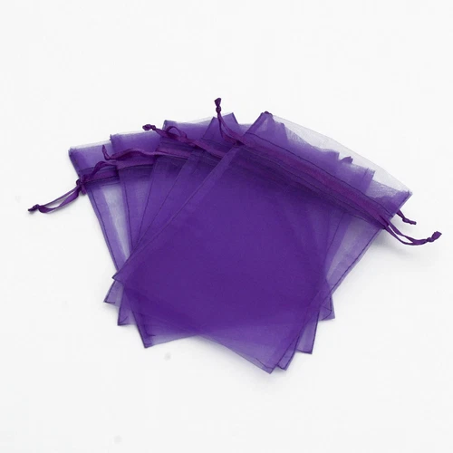 50/100/200/500 organza matrimonio festa bomboniera regalo caramelle sacchetti trasparenti sacchetto gioielli - Foto 20 di 52