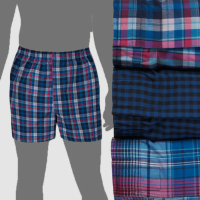 $37 Hanes Underwear Men's Red Blue Ultimate Comfort Flex Stretch Boxer 3-Pack XL