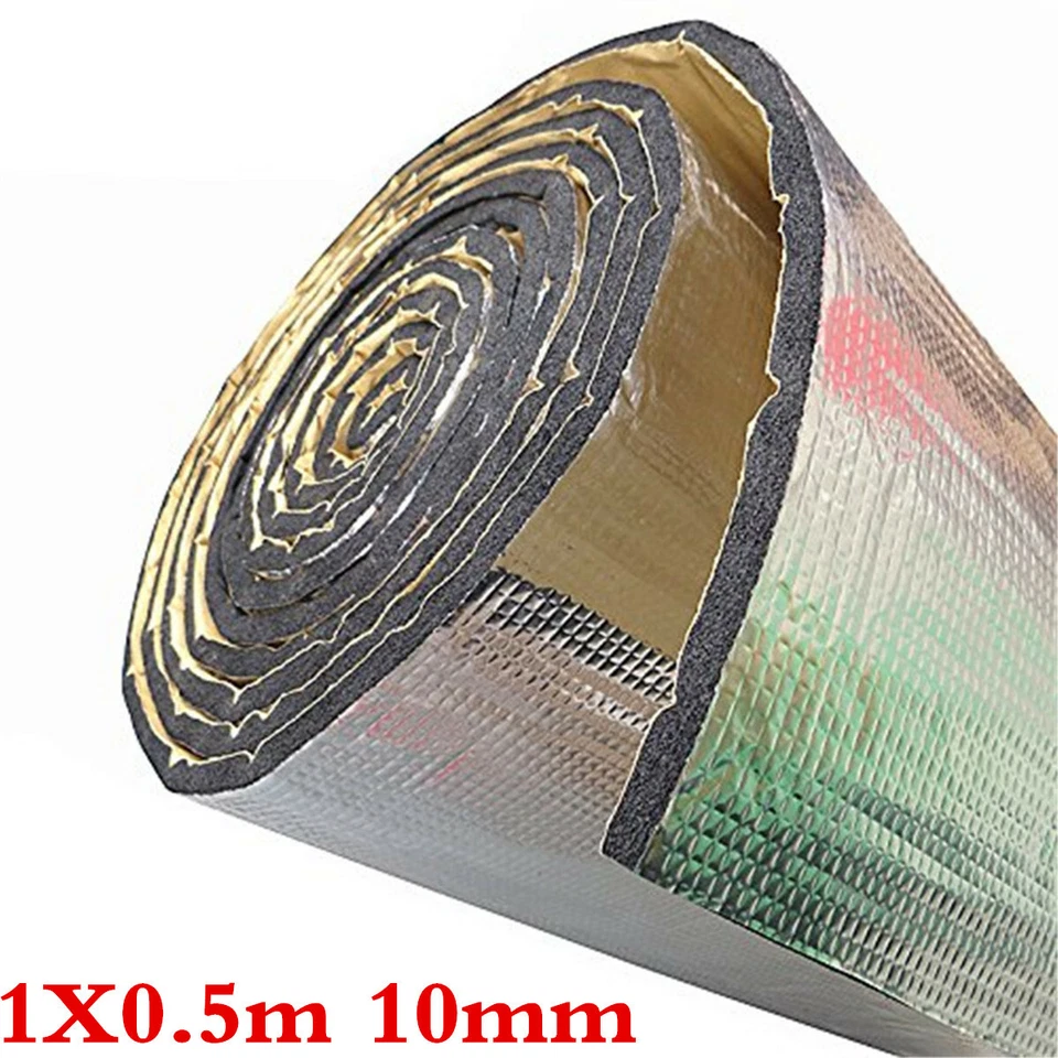 Alfombra amortiguadora de sonido para automóvil amortiguador de sonido aislamiento apto para piso de capó de cortafuegos Foto 2 de 4