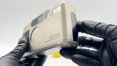CONTAX T2 DATA BACK Titan Silver 35mm Point & Shoot Film Camera