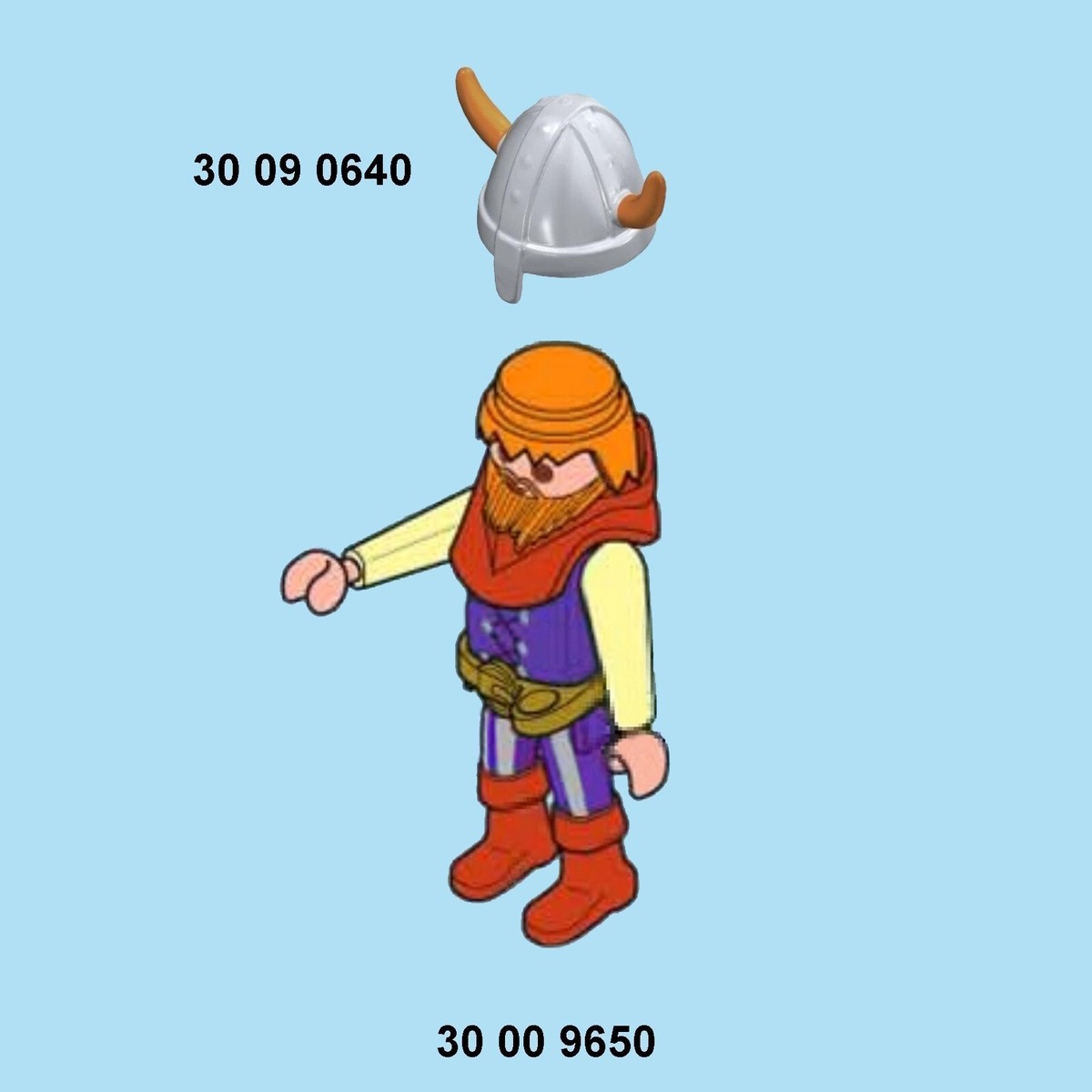 Rame Playmobil Viking Beige - Pièce 29993 - Occasion - Pour Collection Ou Remplacement