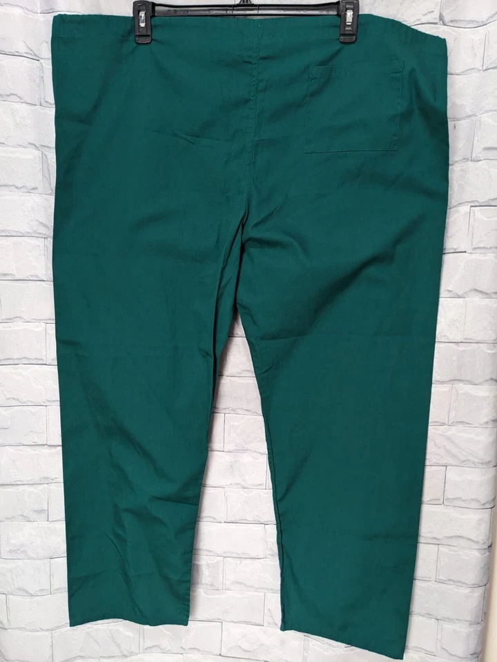 Simply Basic Hunter Casleton Green Medical Scrub Pants Drawstring Style Size XL - Image 2 of 4