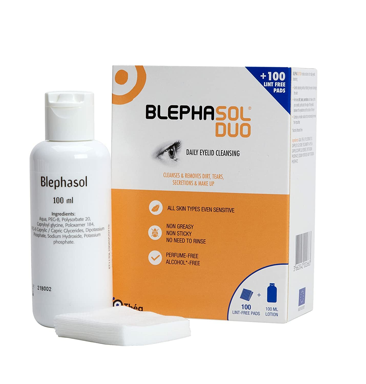 Thea Blephasol Duo: 100Ml & 100 Cotton Pads - Blepharitis - 1 - Image 8