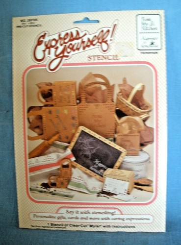NEW~VINTAGE EXPRESS YOURSELF STENCILS~3 PKGS~SURPRISE,HI,CELEBRATE, HOMEMADE,ETC - Picture 3 of 4