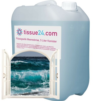 Flüssigseife Meeresbrise, 5 Liter Kanister, ph-neutral, Handseife für Spender
