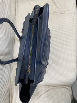 小物 CELINE made in Italy CELINE Blue NanoLuggage ￼Handbag Leather Made In Italy