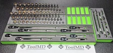 Snap-on Tools NEW 12-POINT GREEN 101pc 3/8" Drv. General Service Set 2101GSS01FG