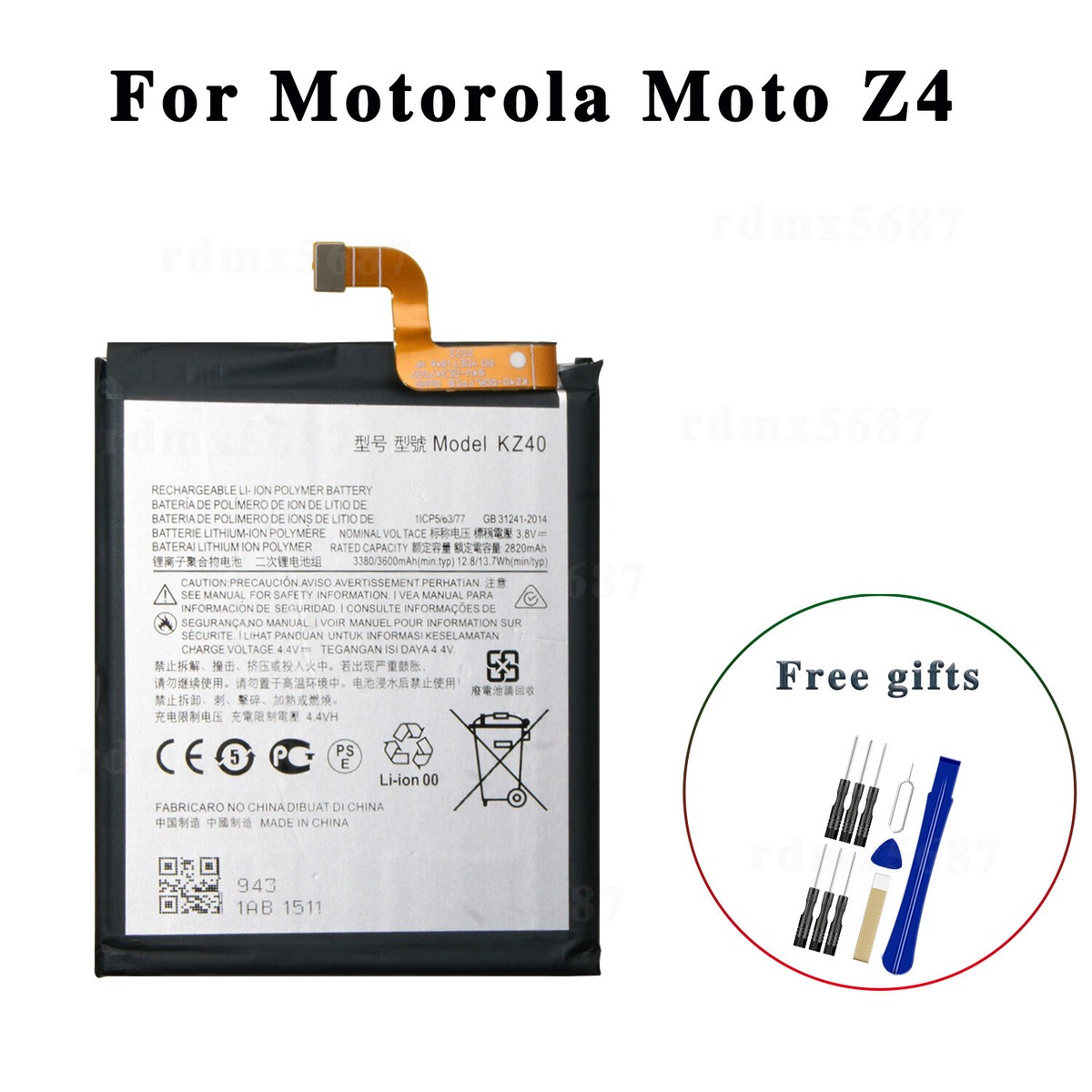 For Motorola Moto Z4 XT1980-1 XT1980-3 XT1980-4 PAF60010US 60000US