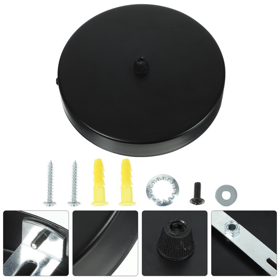 Chandelier Mounting Kit Round Ceiling Fan Black Shade Lamps eBay