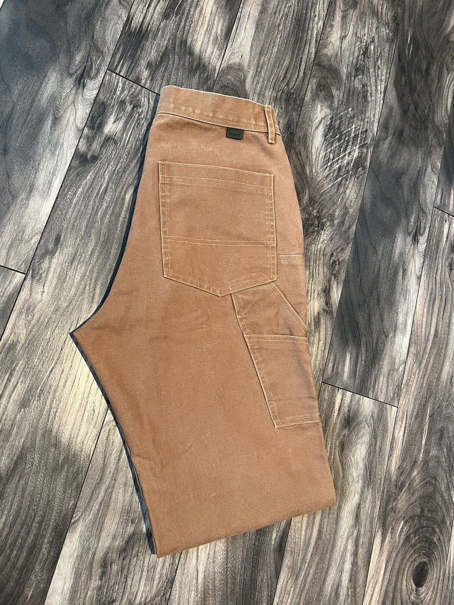 Vintage 90s Stussy Wk Workwear Carpenter Gear Canvas Tan