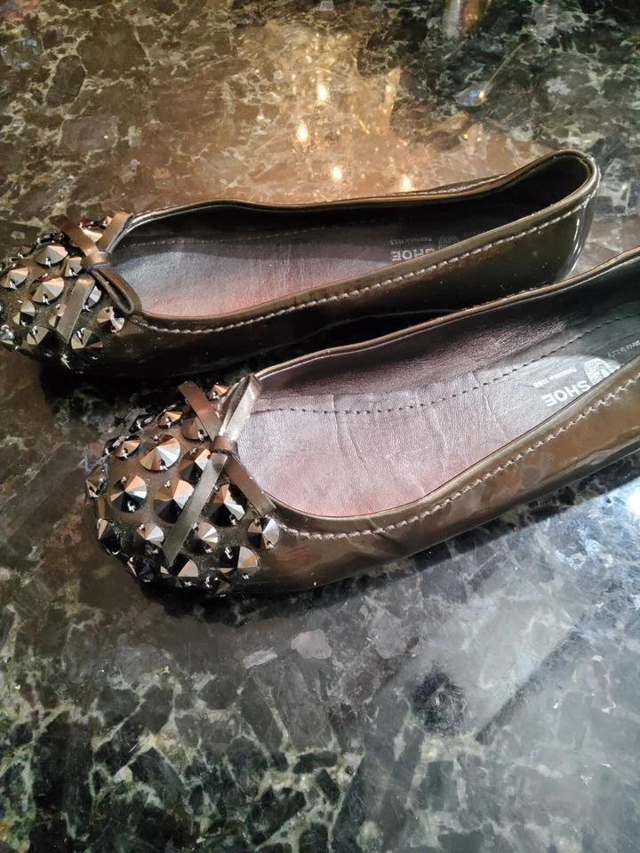 THE ORIGINAL Zapato Coche Tacones Cuero Negro Talla 36 Foto 3 de 4