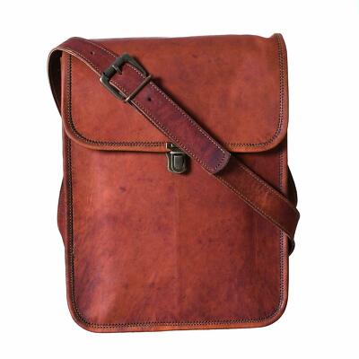 Laptop cross body satchel bag briefcase Genuine convienent leather messenger
