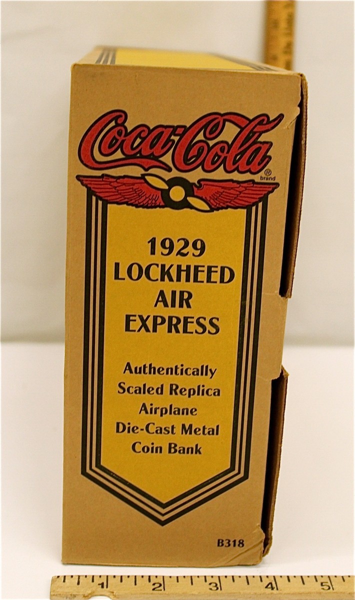 【希少】COCA COLA 1929 LOCKHEED AIR ダイキャスト Coca Cola Coin Bank 1929 Lockheed Air Express Airplane Bank