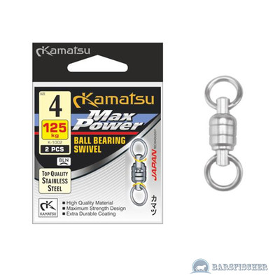 KAMATSU K-1002 SS MAX POWER BALL BEARING SWIVEL STAINLESS STEEL, POWER WIRBEL