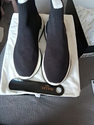 Mallet London Sock Runner Size UK Black White UK