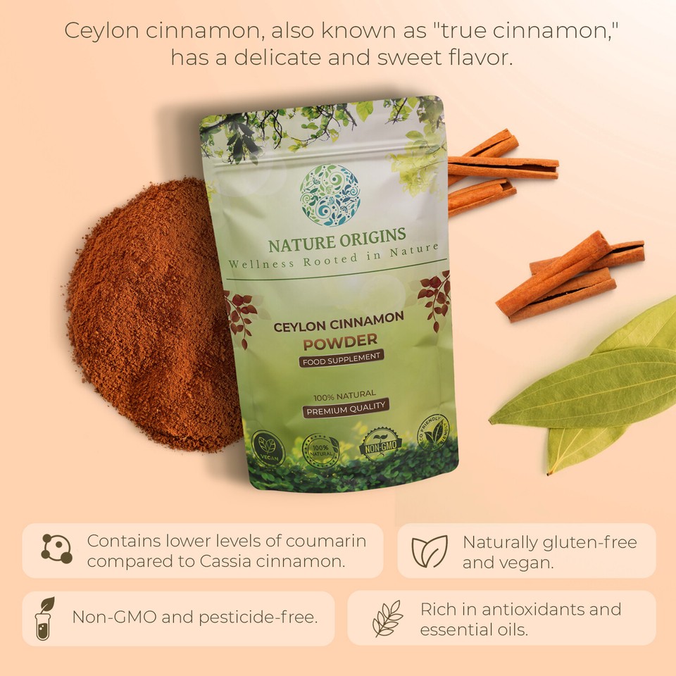 Pure Ceylon Cinnamon Powder Premium Quality Free P&P Size 50G - 1KG ...