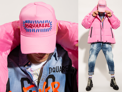 Dsquared2 Pink Icon Baseballcap Kappe Basebalkappe Trucker Hat New