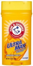 4 Pack Arm  Hammer Ultramax Deodorant Invisible Solid Unscented 2.80 Oz Each