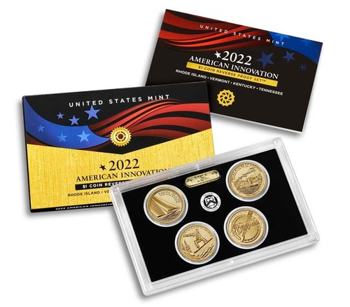 2022, 2023, 2024 American Innovation 1$ Reverse Proof Sets. Lot 3 sets Mmk- S - 第 2/5 張圖片