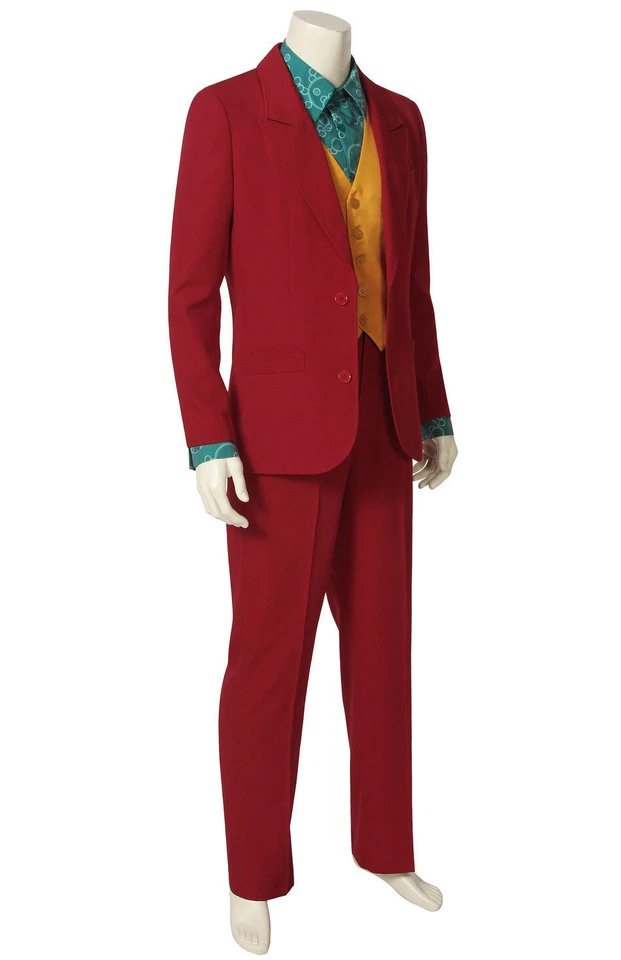 Mens 2019 Movie Clown Fancy Dress Costume Deluxe Halloween Joker Suit Costume - Image 3 of 4