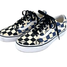 VANS Old Skool Big Check Black Navy UNISEX Men’s 7 Woman’s 8.5 NWOT VN0A4U3BWRT