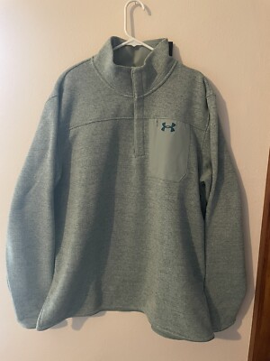 Under Armour s Men UA specialist Henley Green Sweat Size XXL