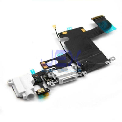 White Charging Port/dock Microphone Headphone jack Flex Cable for Iphone 6
