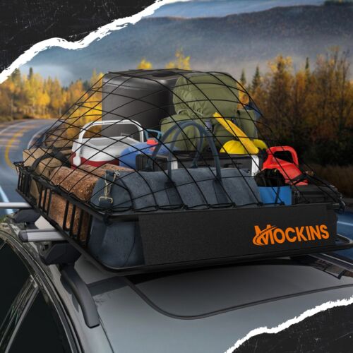 Mockins Rooftop Cargo Carrier Basket - Adjusts from 35-50"L x 36"W x 4"H - Picture 4 of 9