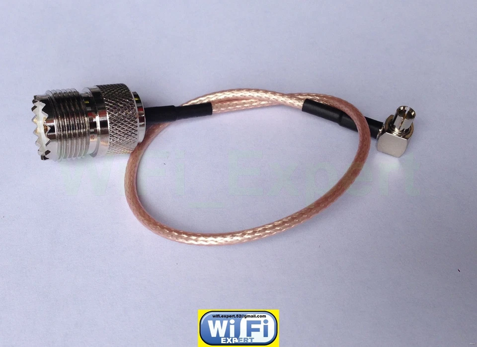 1 x TS9 male ANGLE TO SO239 TNC RP-TNC N TYPE F Pigtail Jumper RF Pigtail 4-20" - Image 2 of 3