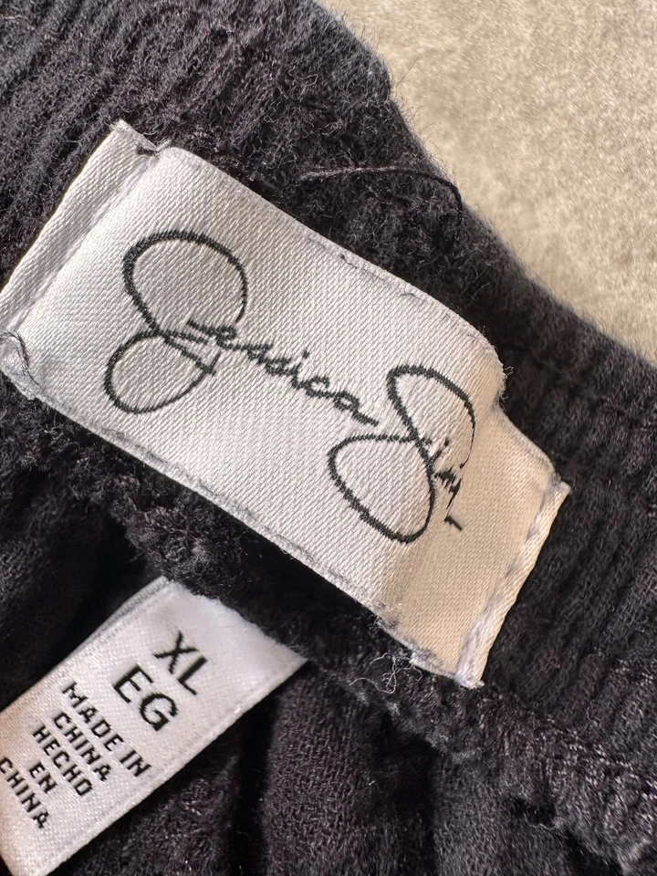 Jessica Simpson Conjunto de 2 Gasas para Mujer XL - Camisa Botón Blanca + Cordón Negro Foto 3 de 4