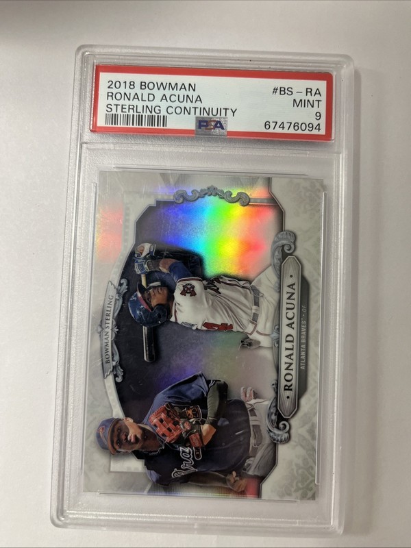 2018 Bowman Sterling Continuity #BS-RA Ronald Acuna Jr Rookie RC PSA 9 MINT