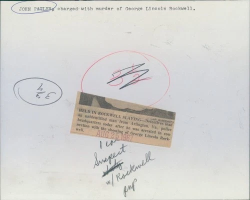 1967 Press Photo Police Arrest John Palter for Murder of George Lincoln Rockwell - 画像2/2